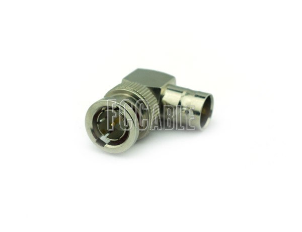 75 Ohm BNC Male To 75 Ohm BNC Female Right Angle Adapter