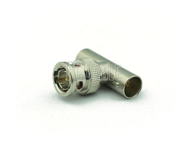75 Ohm BNC T Female to Male to Female Adapter