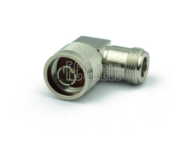 75 Ohm N Male To 75 Ohm N Female Right Angle Adapter