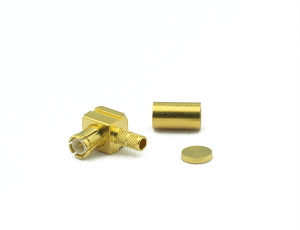 MCX Plug Connector Right Angle CRIMP For RG188DS, RG316DS