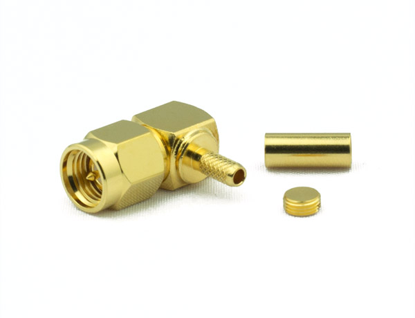 SMA Male Connector Right Angle CRIMP For RG174, RG188, RG316, B7805A