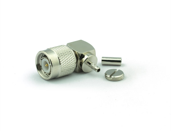 TNC Male Connector Right Angle CRIMP For RG174, RG188, RG316, B7805A