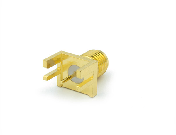 SMA Reverse Polarity Female Connector END LAUNCH FOR .062 THICK BOARD .030 ROUND CONTACT