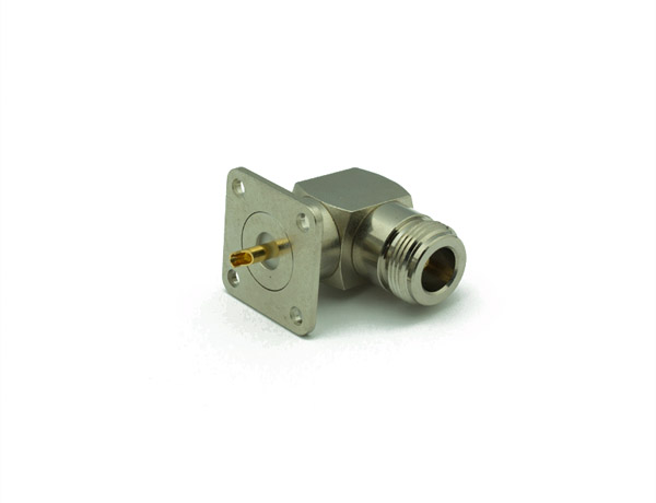N Female Connector Right Angle Panel Mount Solder Cup Contact 
