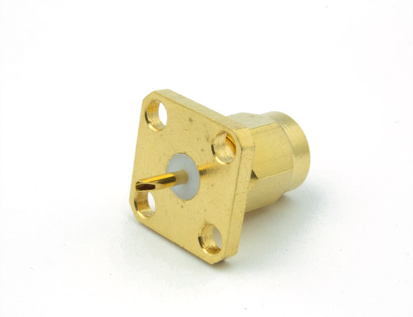 SMA Male Connector 4 HOLE Panel Mount Solder Cup Contact 