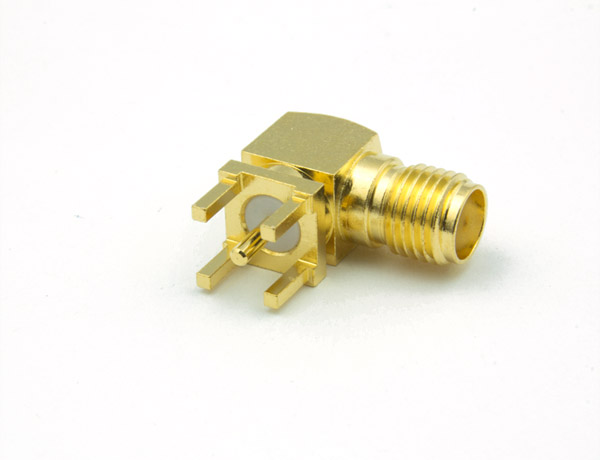 SMA Female Connector Right Angle PC Mount