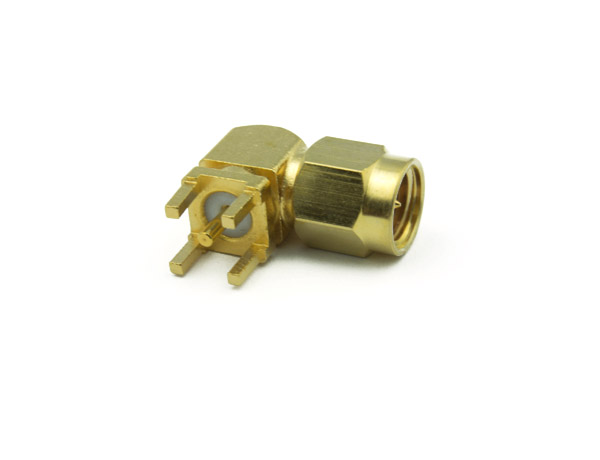 SMA Male Connector Right Angle PC Mount